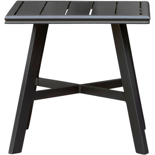 Cape Soleil, Commercial Aluminum 22" x 22" Slat-Top Side Table